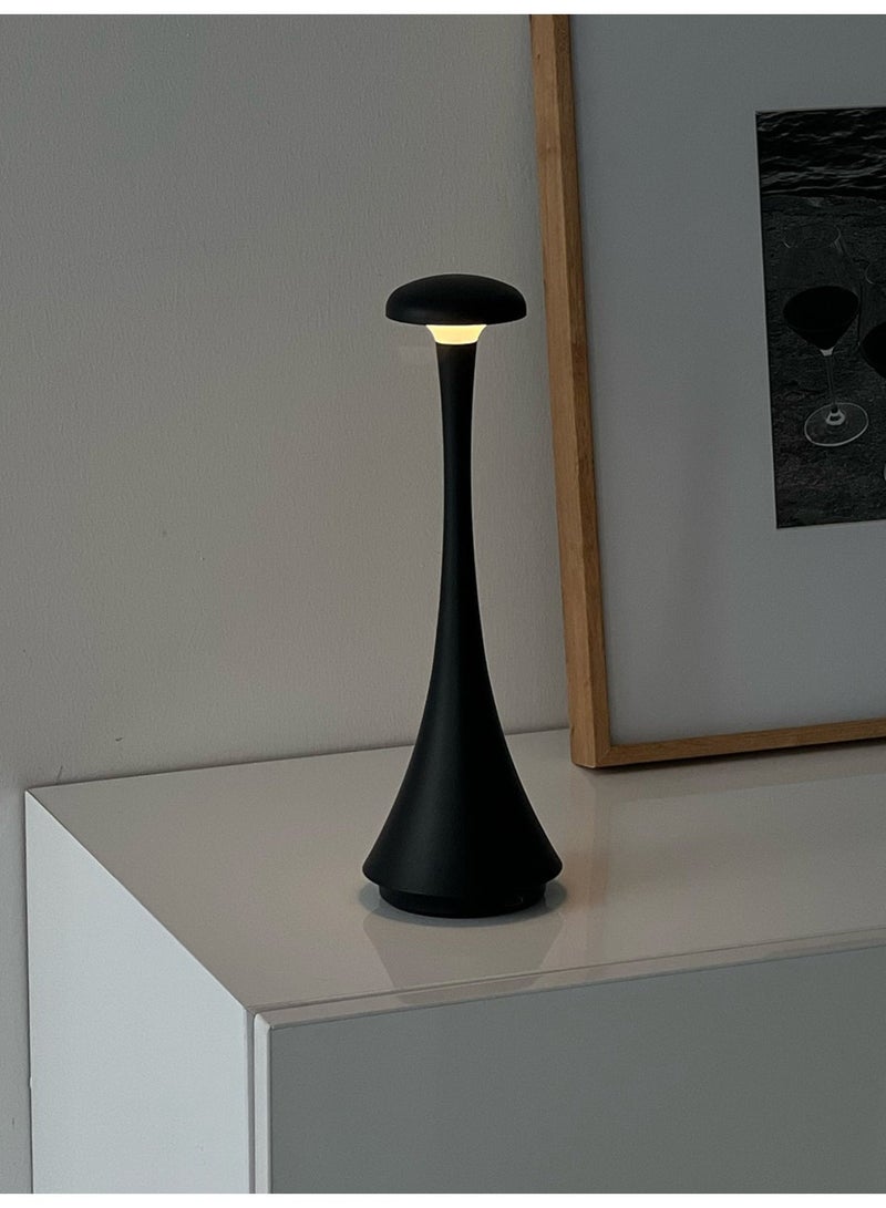 Touch Control LED Table Lamp – Rechargeable & Cordless with 3-Color Dimmable Light, Matte Plastic Shade, USB Charging – Modern Portable Downlight for Bedroom, Dining Table, Office, and Reading – Elegant Gift for Home Decor - Image 2