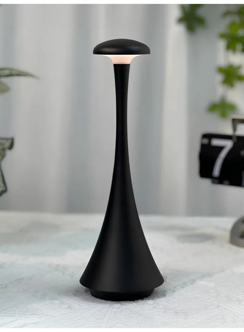 Touch Control LED Table Lamp – Rechargeable & Cordless with 3-Color Dimmable Light, Matte Plastic Shade, USB Charging – Modern Portable Downlight for Bedroom, Dining Table, Office, and Reading – Elegant Gift for Home Decor - Image 3