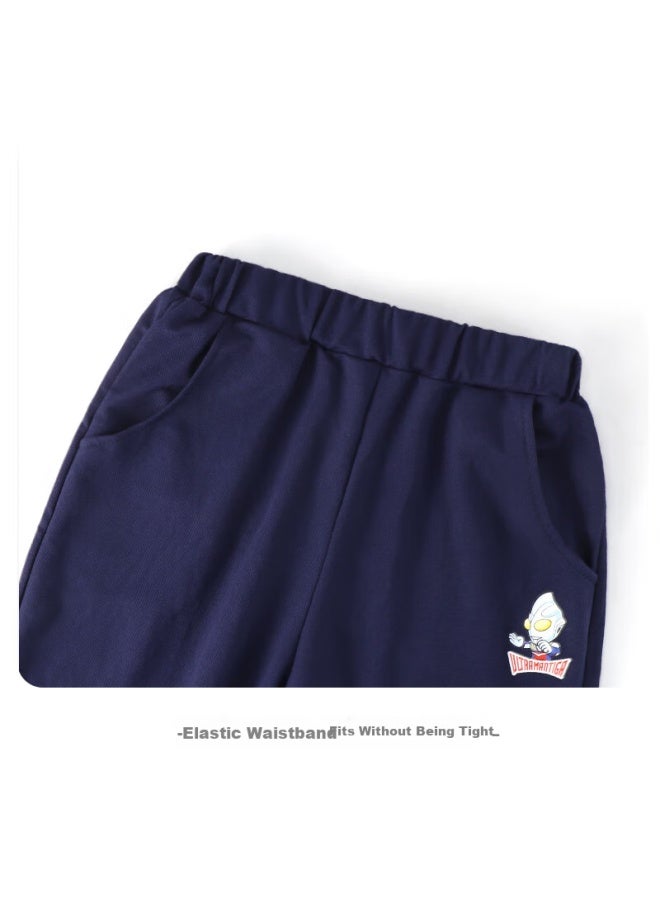 Ultraman Boys' Summer Mosquito-repellent Pants Ahm96004 Navy Blue 150cm - Image 1