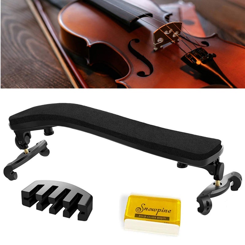 SUEWIO Violin Shoulder Rest for 4/4-3/4 Size, with Collapsible and Height Adjustable Feet, Including a Violin Practice Mute - Image 1