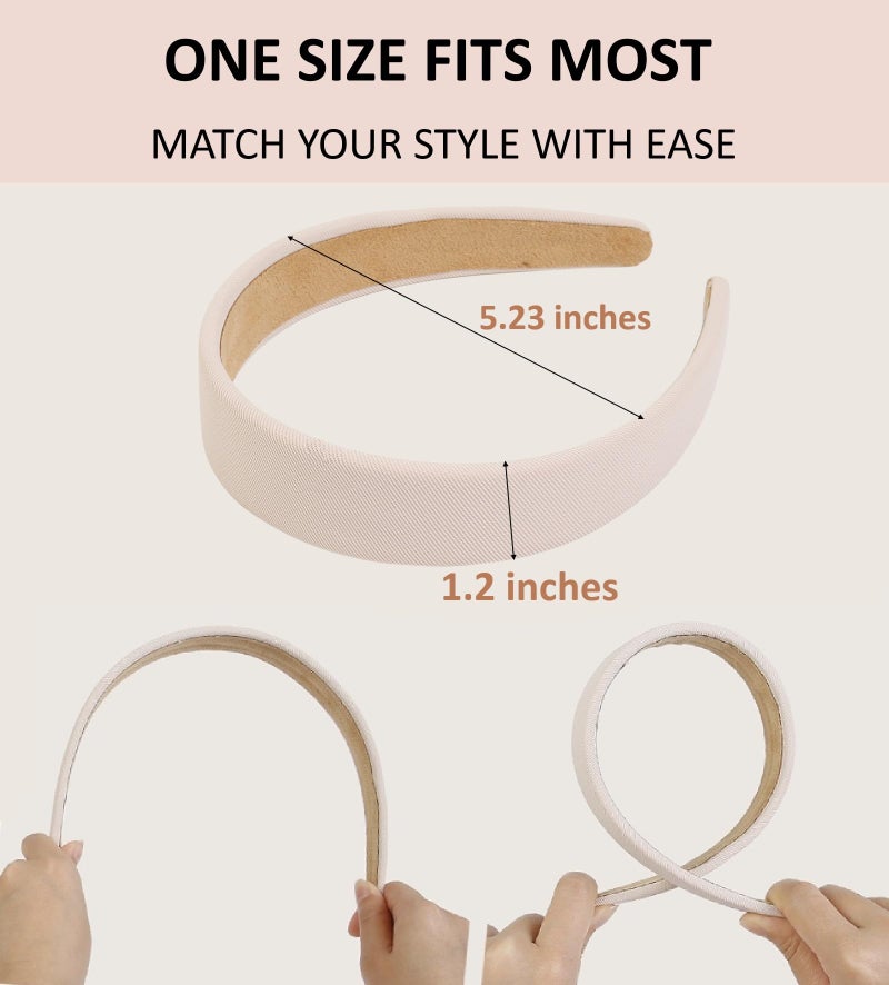 TERSE Headbands for Women Trendy Non Slip Headband for Girls Long Short Hair, Cute Ribbed Women Headbands Elastic Hair Bands Fashion Hard Head Band Accessories 1 Inch - Image 4