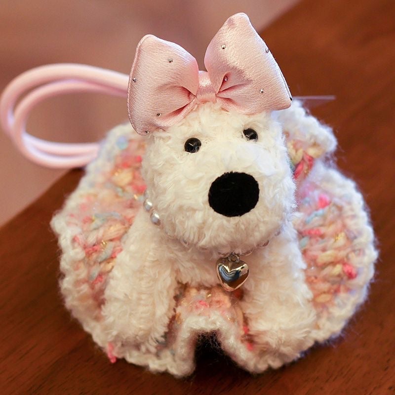 West Highland White Terrier Plush Keychain Doll Creative Toy Dressed Up Dog - Image 4