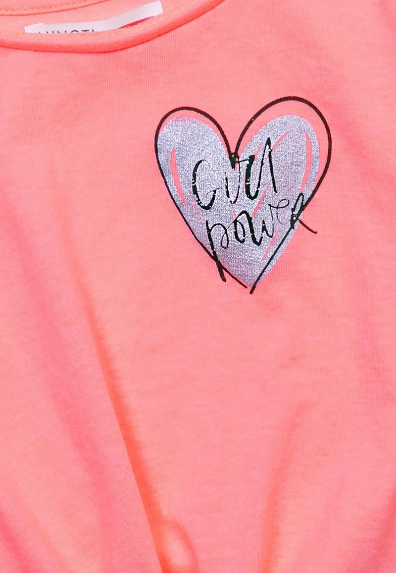 مينوتي Kids Girls Tie Front T-Shirt