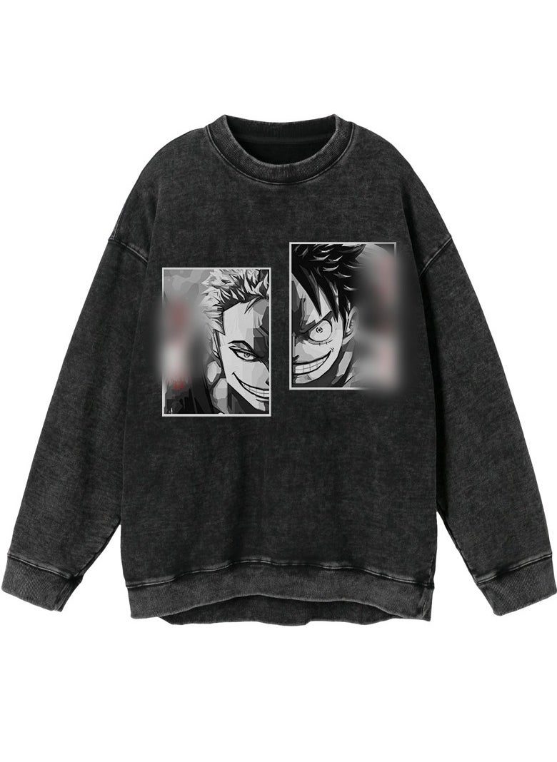 KUYING New One Piece Casual Loose Round Neck Hoodie  - Image 1