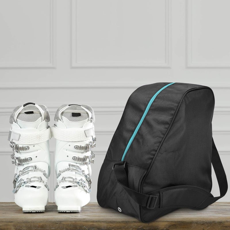 Navaris Navaris Universal Ski Boot Bag  Outdoor Skiing Shoe and Helmet Bag for Ski Boots and Snowboard Boots for Men and Women  One Size Black and Teal - Image 2