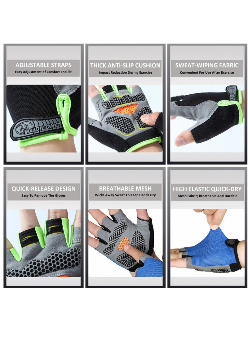 Excefore Gym Gloves, Weight Lifting Gloves for Men and Women, Breathable, Lightweight Gym Gloves for Gym, Cycling, Exercise, Training, Pull ups, Fitness, Climbing and Rowing, Black-Medium - Image 3
