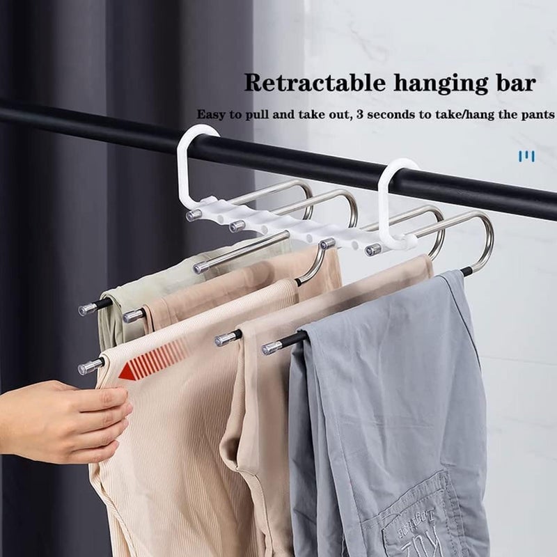 Space Saving Pants Hangers - 2 Pack Clothes Organizer for Closet - Image 5