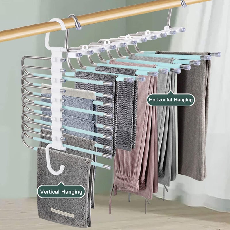 Space Saving Pants Hangers - 2 Pack Clothes Organizer for Closet - Image 3