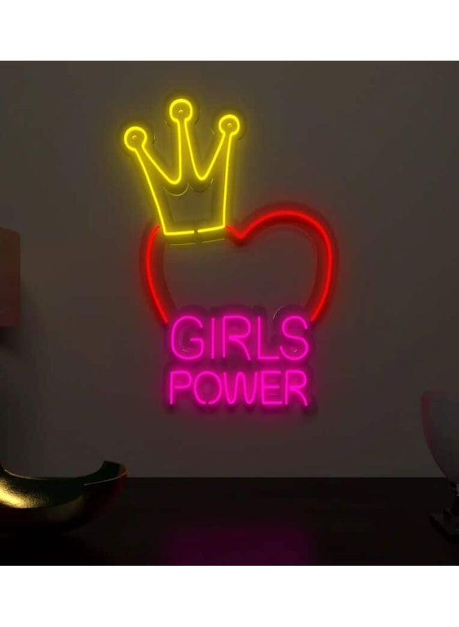 Clawcrafts Girls Power Neon Led Light  - Image 1