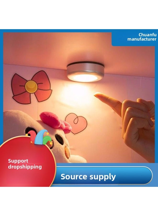 Generic Night Light Patting Light Ceiling Night Light Emergency Light Creative Bedroom Bedside Small Light Student Bedroom Artifact-Color:3 Lamp Holder Suction Card (30W)  - Image 1