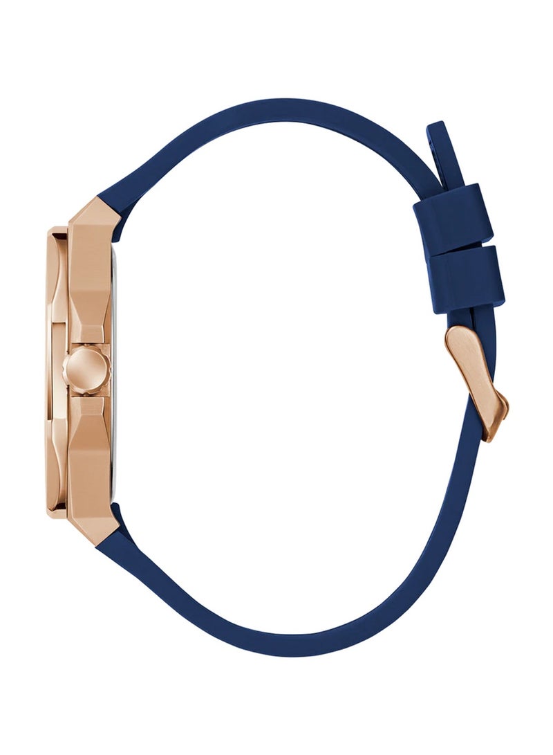 GUESS Men's Emperor Analog Quartz Blue Silicone Watch GW0850G3 - 42mm - Image 4