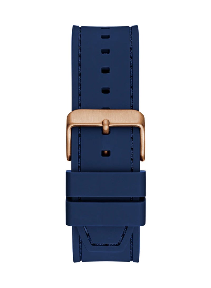 GUESS Men's Emperor Analog Quartz Blue Silicone Watch GW0850G3 - 42mm - Image 5