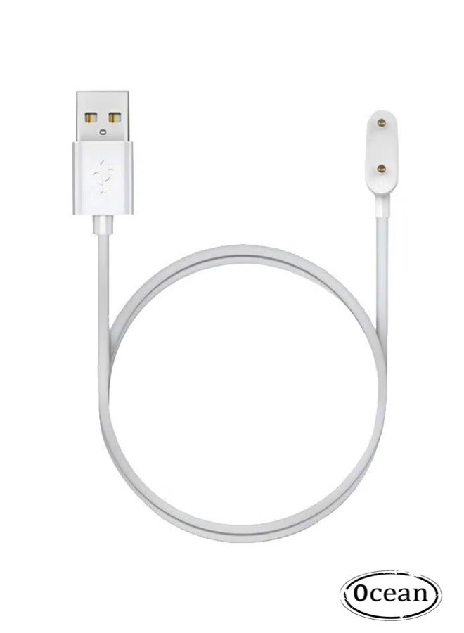 Ocean USB Magnetic Charger for Huawei Watch Fit, Compatible with Huawei Watch 6/7/8/9, Honor 6/7/8/9 Smartwatch, Smart Watch Dock Charger Adapter Magnetic USB Charging Cable Dock Soft Cord 1M (White)  - Image 1