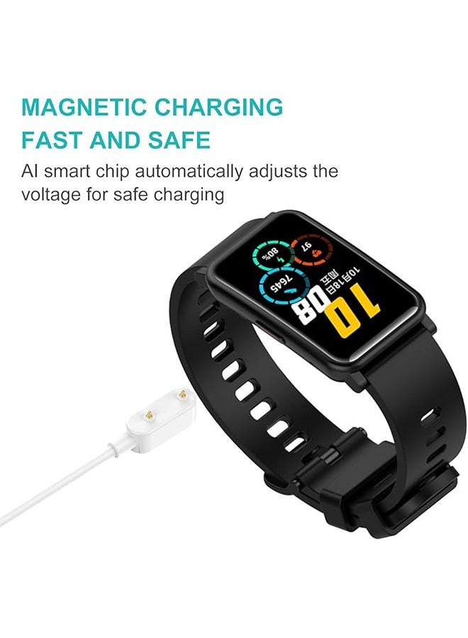 Ocean USB Magnetic Charger for Huawei Watch Fit, Compatible with Huawei Watch 6/7/8/9, Honor 6/7/8/9 Smartwatch, Smart Watch Dock Charger Adapter Magnetic USB Charging Cable Dock Soft Cord 1M (White)  - Image 3