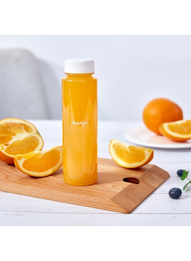 Restaurantware ملصقات زجاجات عصير البرتقال Label Tek 1.9 × 1 بوصة، 100 ملصق مقاوم للماء للزجاجات - ذاتية اللصق، شفافة مع خط أبيض، ملصقات زجاجات بلاستيكية، لأكياس المشروبات - Image 3