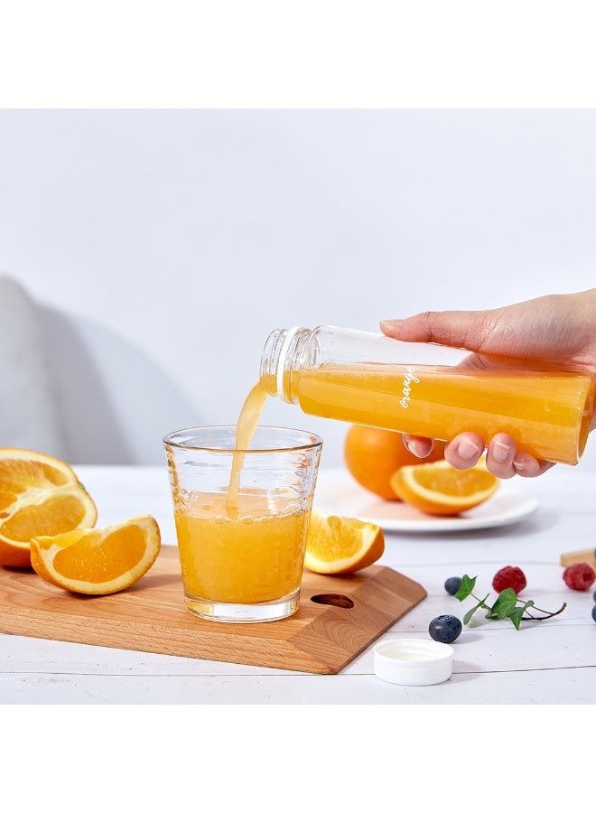 Restaurantware ملصقات زجاجات عصير البرتقال Label Tek 1.9 × 1 بوصة، 100 ملصق مقاوم للماء للزجاجات - ذاتية اللصق، شفافة مع خط أبيض، ملصقات زجاجات بلاستيكية، لأكياس المشروبات - Image 4