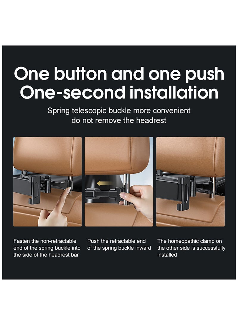 Tablet Holder for Car 360 Rotatable and Retractable Car Phone Holder Back Seat Road Trip Essentials for 4.7-12.9 Inch Devices  - Image 4