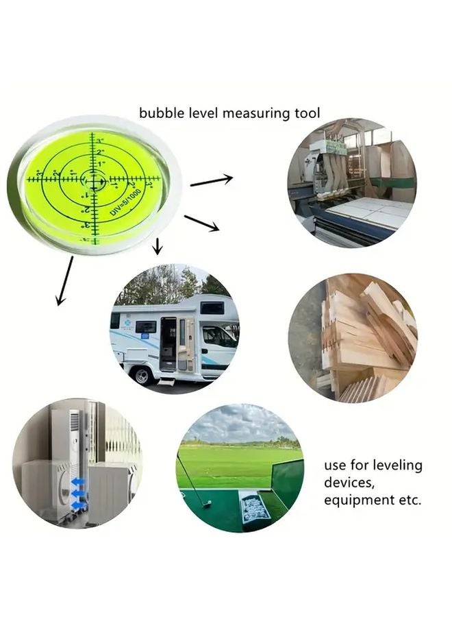 8 Pcs Precision Bubble Level Tool Set With 2 Round 3 Cylinder 3 Cuboid - Image 4