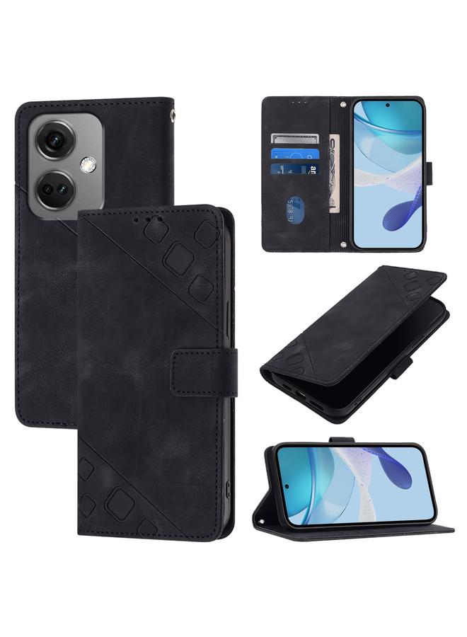 اس-توب جراب لهاتف OnePlus Nord CE3 5G الهند، جراب هاتف من الجلد المنقوش بملمس الجلد - Image 1