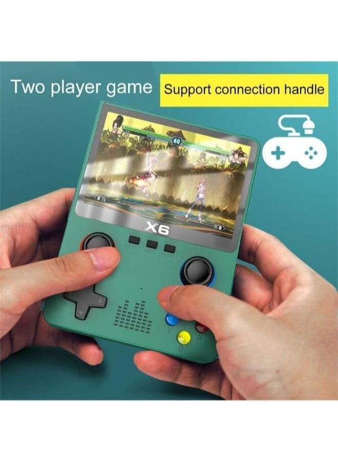 X6 Handheld Video Game with 3.5-Inch Display  Preloaded with 10,000 PLUS  Retro Games – Dual Player Support with External Gamepad  640x480 Resolution, Built-In Battery, Multimedia Playback, TF Card Slot Portable Gaming Device for All Ages - Image 4