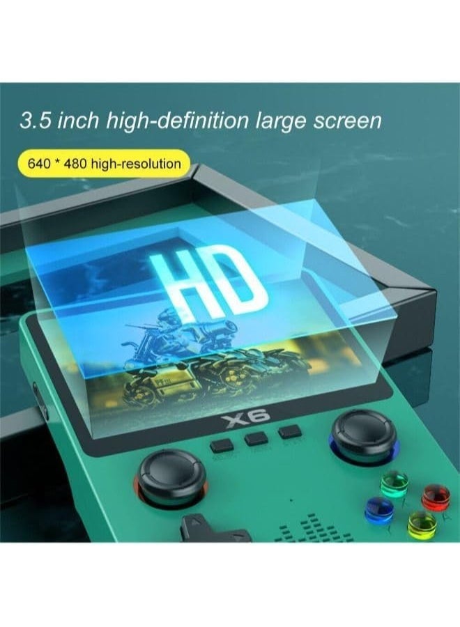 X6 Handheld Video Game with 3.5-Inch Display  Preloaded with 10,000 PLUS  Retro Games – Dual Player Support with External Gamepad  640x480 Resolution, Built-In Battery, Multimedia Playback, TF Card Slot Portable Gaming Device for All Ages - Image 3