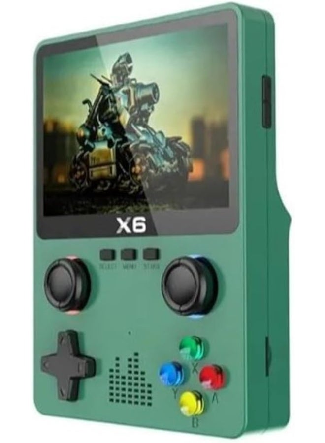 X6 Handheld Video Game with 3.5-Inch Display  Preloaded with 10,000 PLUS  Retro Games – Dual Player Support with External Gamepad  640x480 Resolution, Built-In Battery, Multimedia Playback, TF Card Slot Portable Gaming Device for All Ages - Image 1