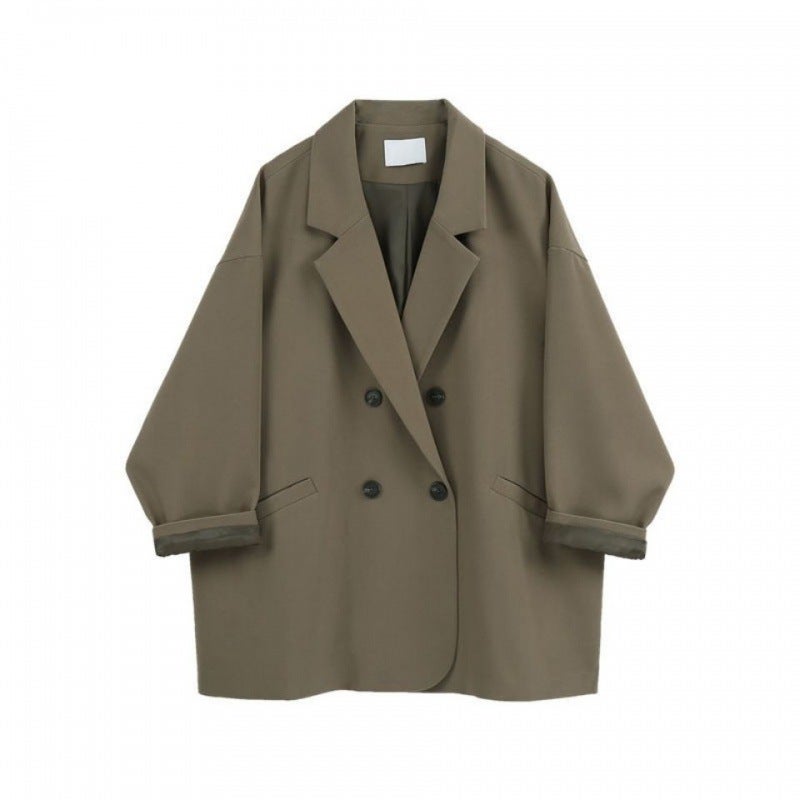 2024 Spring Autumn Womens Chic Blazer Brown