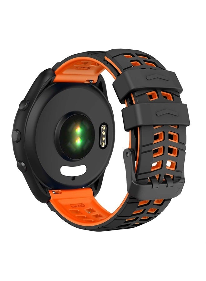 ISABAKE Compatible with Garmin Vivoactive 4/Venu 2/Forerunner 255 265 Bands,Silicone Strap Sport Wristband for Samsung Galaxy Watch 3 45mm/Galaxy Watch 46mm/Gear S3 Frontier Watch Band - Image 1