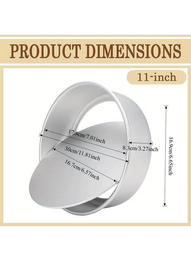 Non Stick 11 Inch Round Cake Pan With Removable Base For Baking - Image 3