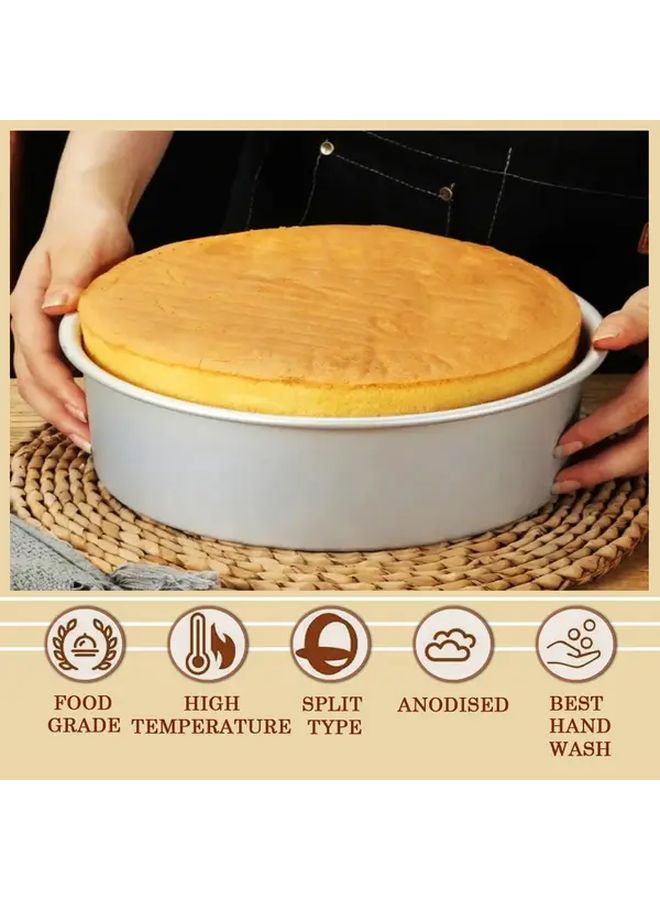 Non Stick 11 Inch Round Cake Pan With Removable Base For Baking - Image 2