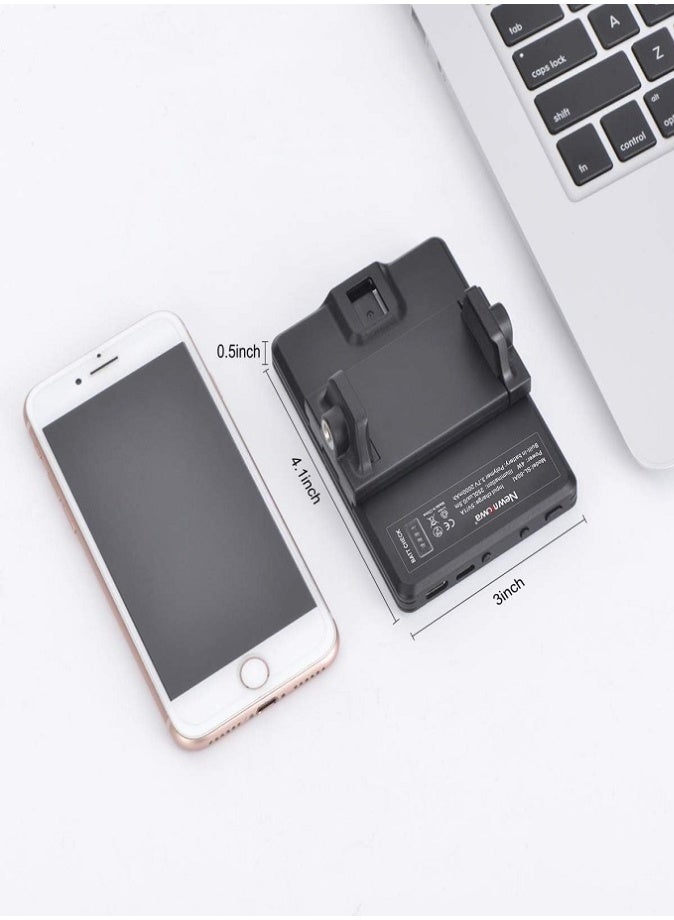 LIVVY 60 LED Rechargeable Mobile Phone LED Light, Clip Fill Light, Front & Back Phone Mount, 3 Adjustable Modes, Portable Video Conference Lighting, Makeup Light, TikTok Light, Selfie Light, Vlog Lighting, Phone Light, Tablet Light, Laptop Light, 2000mAh Battery - Image 4