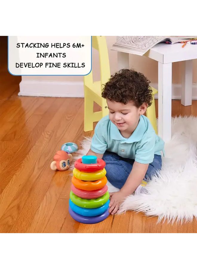 Colorful Stacking Ring Educational Toy Model 628 38 For Fine Motor Skills And Hand Eye Coordination - Image 2