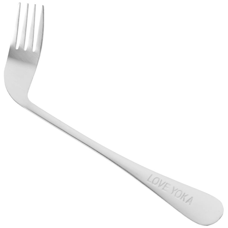 Angled Feeding Fork for Seniors Ergonomic Handle Self Eating Utensil for Elderly Patients - Image 2