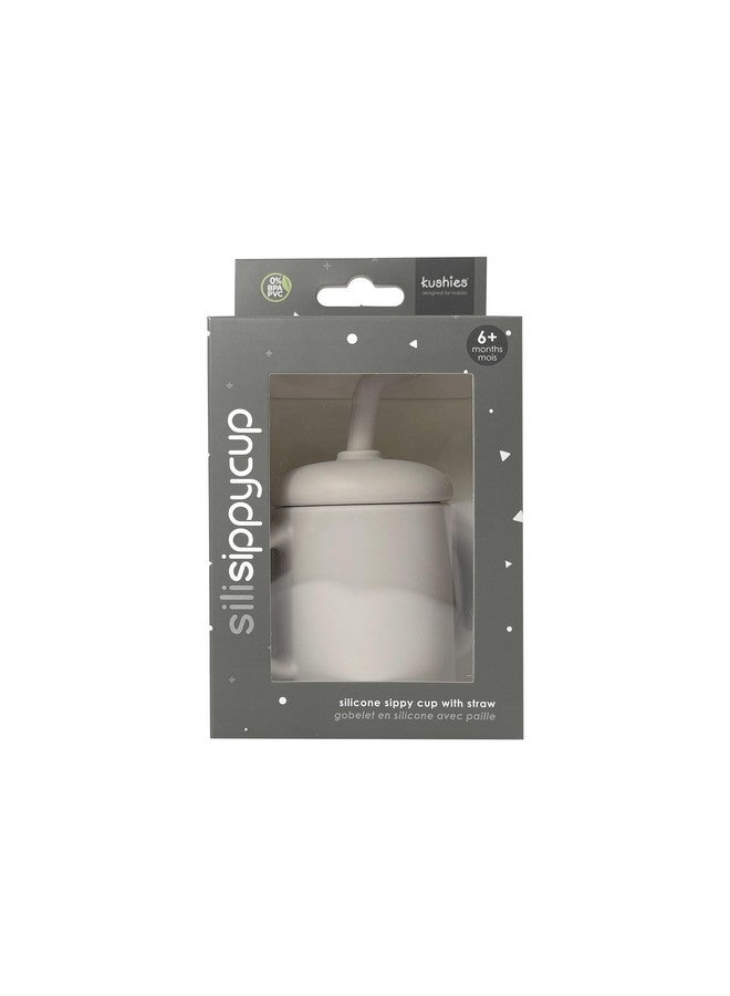 كوشيز كوب سيليسيبي من كوشيز، مصنوع من السيليكون المقاوم للكسر والانسكاب مع ماصة للأطفال الرضع/الصغار - 120 مل (4 أونصة) كوب سيبي مصنوع من السيليكون الآمن غذائيًا بنسبة 100% مع مقابض مزدوجة وماصة بزاوية - لون رملي - Image 3