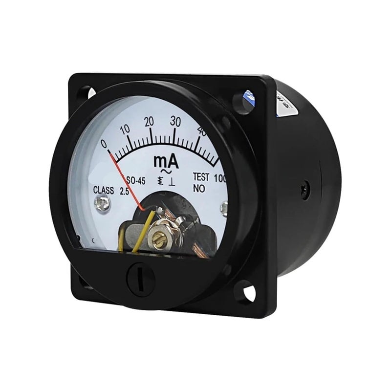 Analog AC Ammeter Pointer Current Meter 20MA 47X47MM Measuring Tool - Image 2
