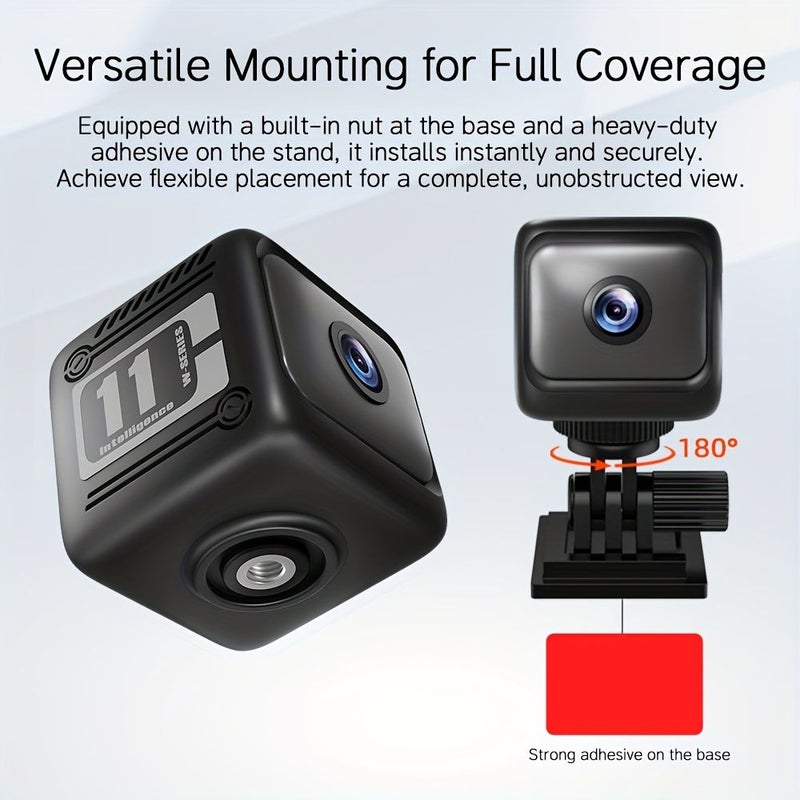 W11 Mini Wireless Security Camera 1080P Battery Powered Indoor Outdoor PIR Motion Detection Night Vision - Image 1