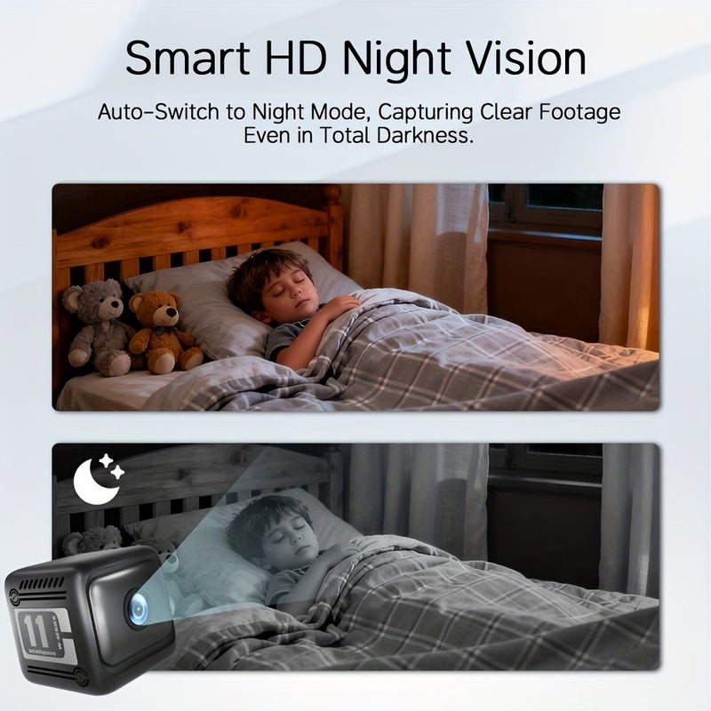 W11 Mini Wireless Security Camera 1080P Battery Powered Indoor Outdoor PIR Motion Detection Night Vision - Image 5