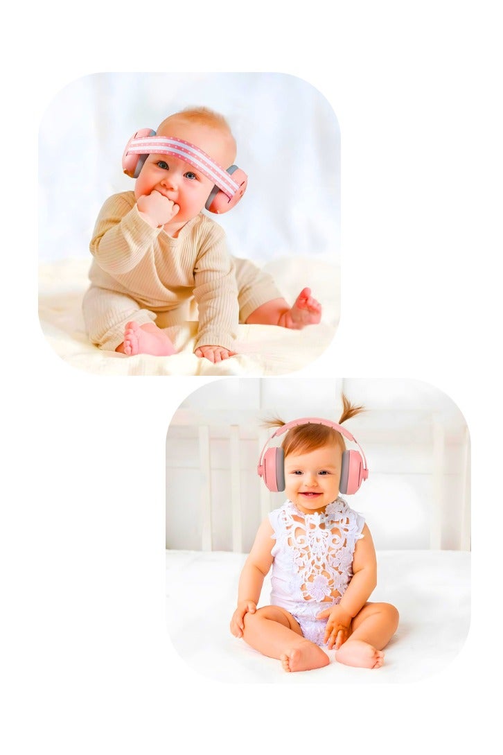Chase Up Baby Ear Muffs, 2-in-1 Baby Ear Protection Noise Cancelling Headphones Ages 0-3 Years, Infant Hearing Protection - Image 2