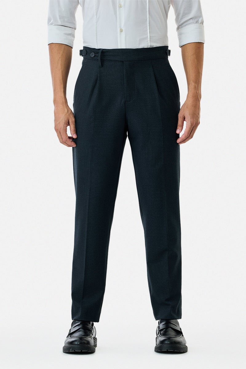 SNITCH Relaxed Fit Stretch Pleated Trousers - Image 4