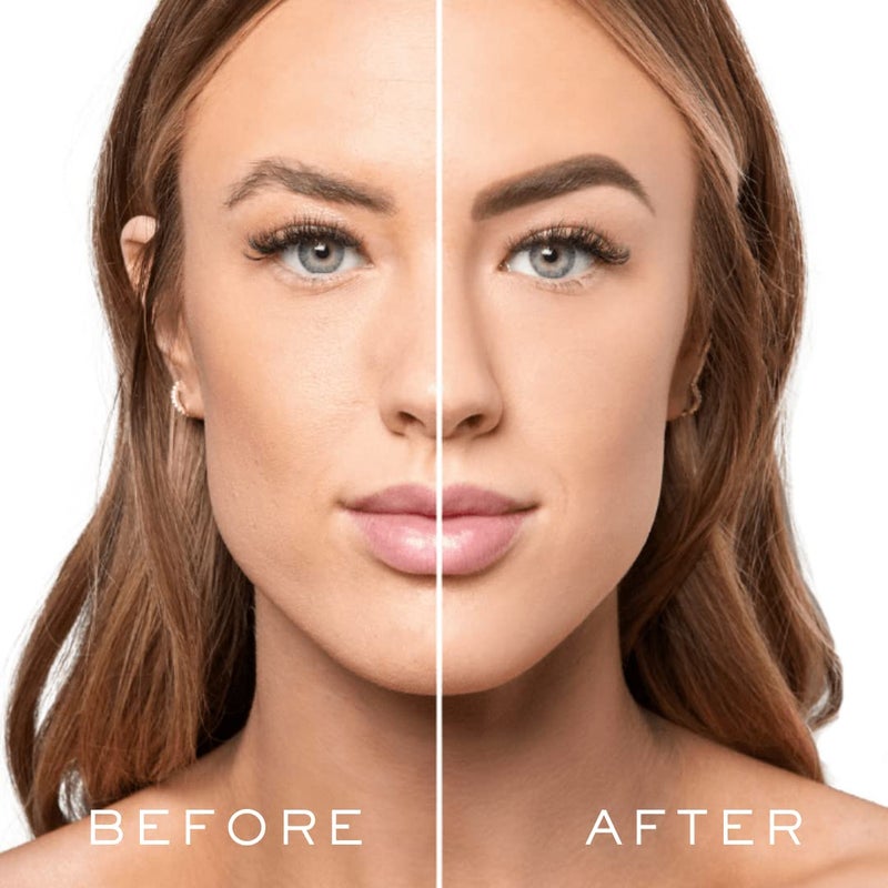 MADLUVV Brow Stamp Kit with Brow Stencils â€“ Easy Eyebrow Shaper for Natural-Looking Brows â€“ Popular Eyebrow Stencil Kit Used by Professionals â€“ 9 Shapes, Spoolie, Travel Bag & Stamp (Soft Brown) - Image 2