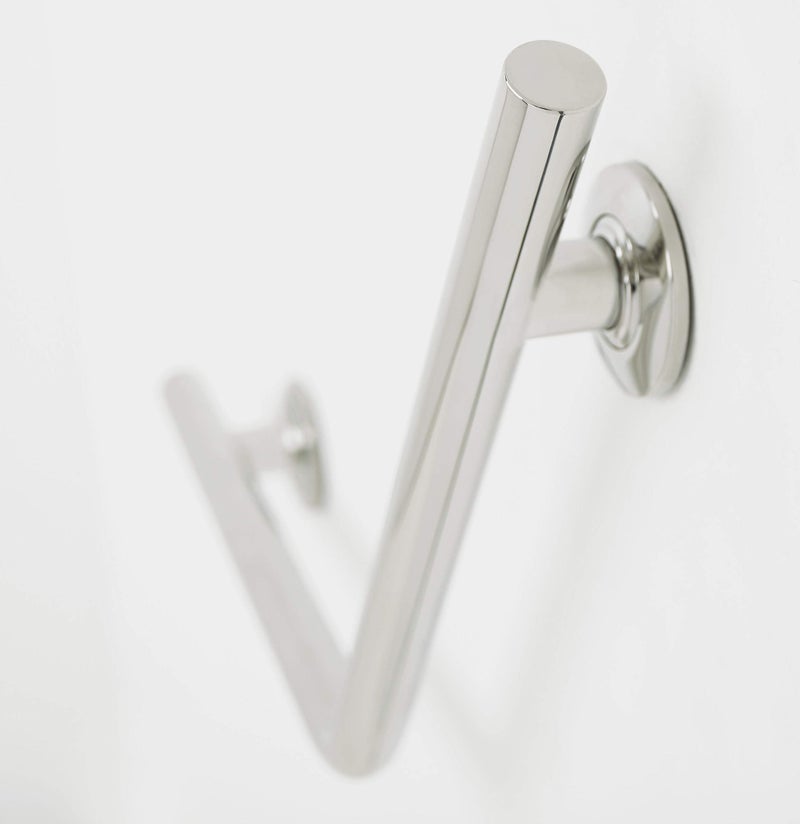 Seachrome 16" x 16" Lifestyle & Wellness® Angled Wedge Wall Mount Bathroom Shower Grab Bar, 1 ¼" Diameter, Satin Finish - Image 5