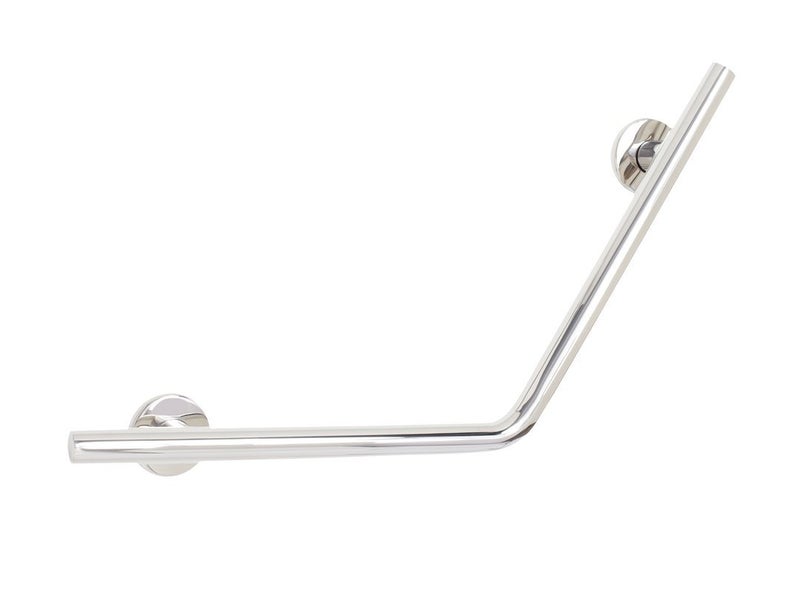 Seachrome 16" x 16" Lifestyle & Wellness® Angled Wedge Wall Mount Bathroom Shower Grab Bar, 1 ¼" Diameter, Satin Finish - Image 1