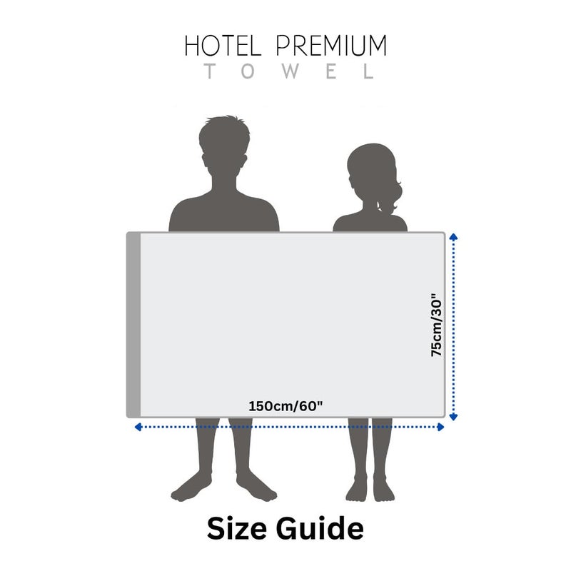 LABHAM - Hotel Premium 700GSM, Pure Cotton, Super Soft, Anti Microbial, Bath Towel (75cm x 150cm) & Hand Towel (40cm x 60cm), Pack of 6 - White - Image 4