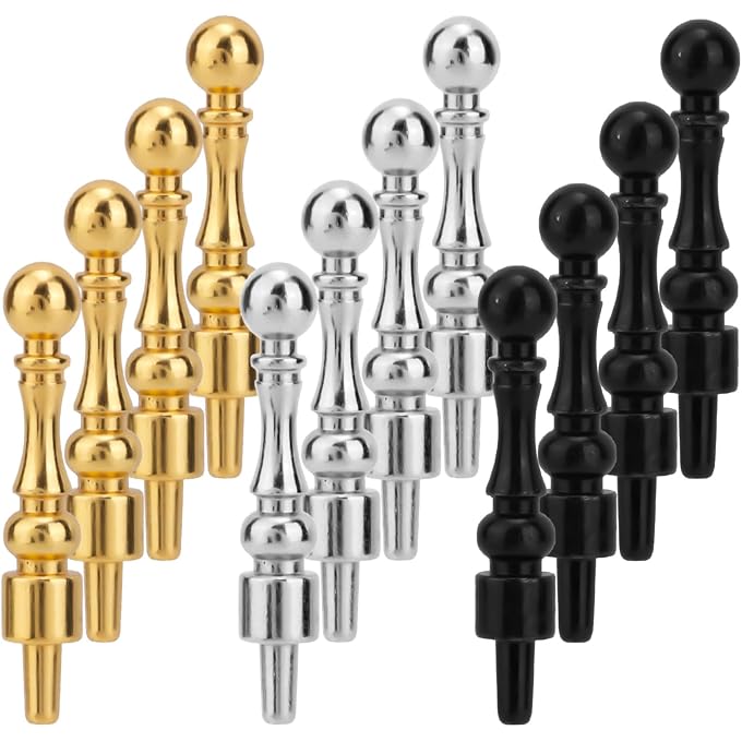 Gosknor 12pcs Metal Cribbage Pegs, 3 Colors Cribbage Board Pegs Suitable for 1/8 Hole Easy to Grip Game Pegs Unique Tapered Cribbage Pins for Cribbage Traditional Board Templates Games Accessories - Image 1