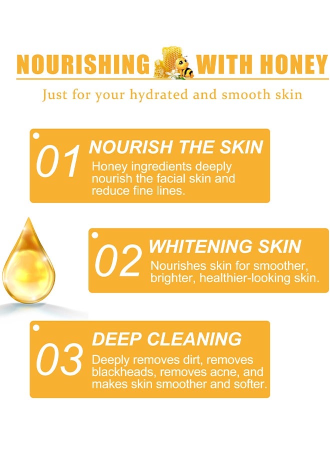 EELHOE Honey Tearing Mask, Honey Mask, Oil Control Blackhead Remover Honey Tearing Peel Mask Off Dead Skin Clean Pores Peel Mask Dead Skin - Image 5