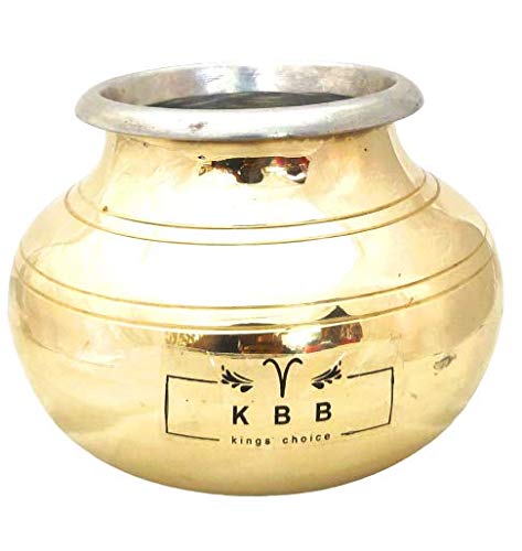 KBB KBB Brass Cooking Vessel Brass TAULA Ancient Indian Cooking Best Vessel 2 NO  - Image 1