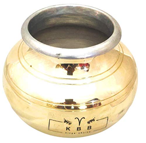 KBB KBB Brass Cooking Vessel Brass TAULA Ancient Indian Cooking Best Vessel 2 NO  - Image 2