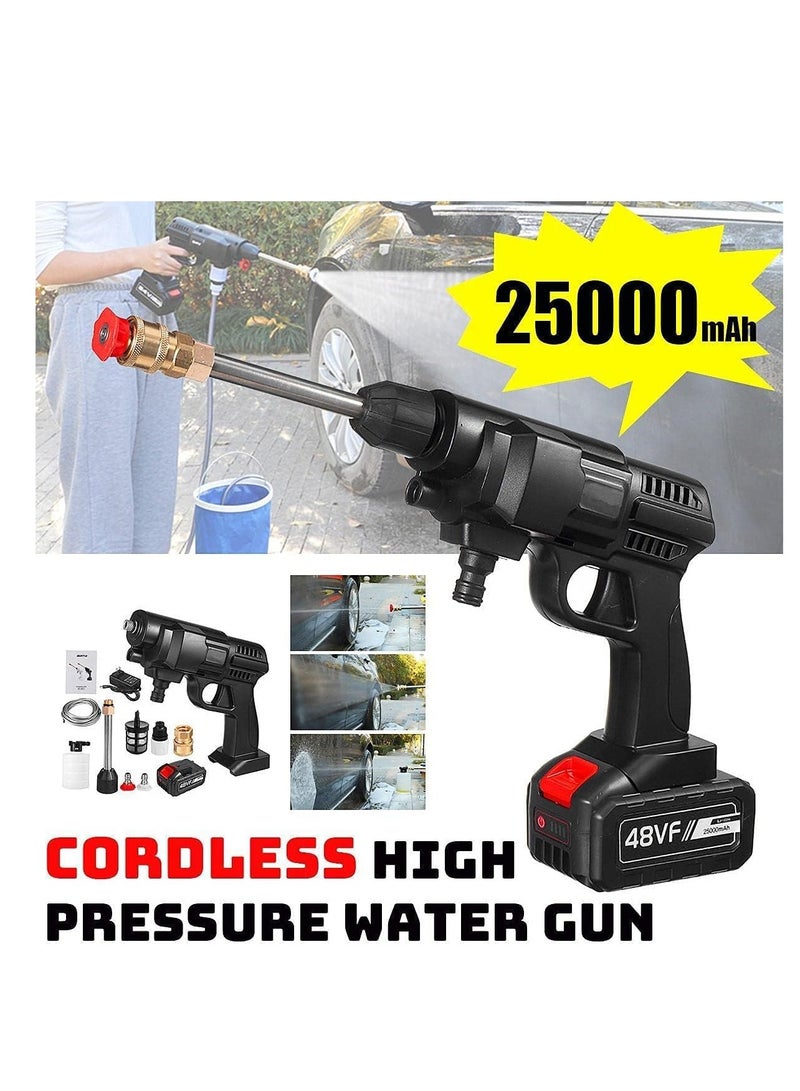 48V 25000mAh 30Bar Cordless High Pressure Car Washer with Nozzles Water Gun Set Garden Cleaning Jet Washing Machine Heavy Duty - Image 2
