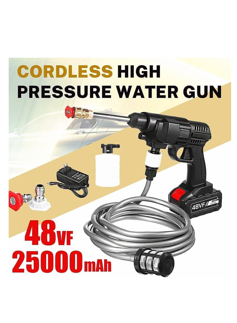 48V 25000mAh 30Bar Cordless High Pressure Car Washer with Nozzles Water Gun Set Garden Cleaning Jet Washing Machine Heavy Duty - Image 3
