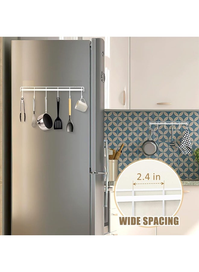 Generic Kitchen Utensil Rack Wall Mount, White Adhesive Kitchen Utensil Hanger No Drilling Kitchen Utensil Holder Space Saving Kitchen Wall Hooks for Kitchen Bathroom Camper (2 Pcs)  - Image 5